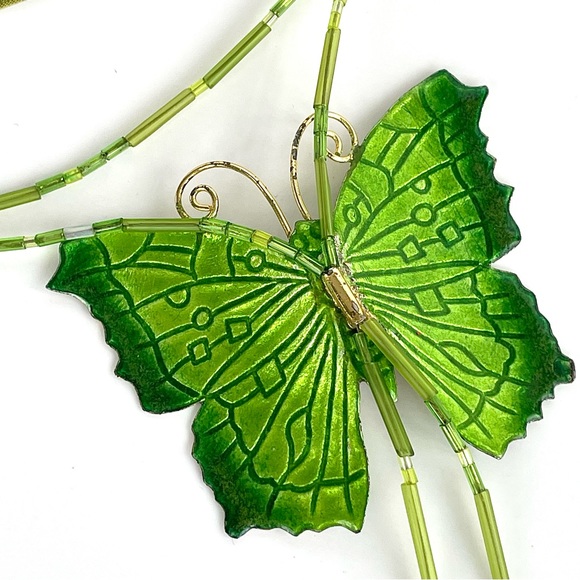Enamelled Butterfly Chocker Necklace - Picture 12 of 16